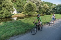 Unterwegs auf dem Wied-Radweg